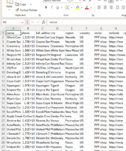 USA PPF Shop Leads – Phone Numbers
